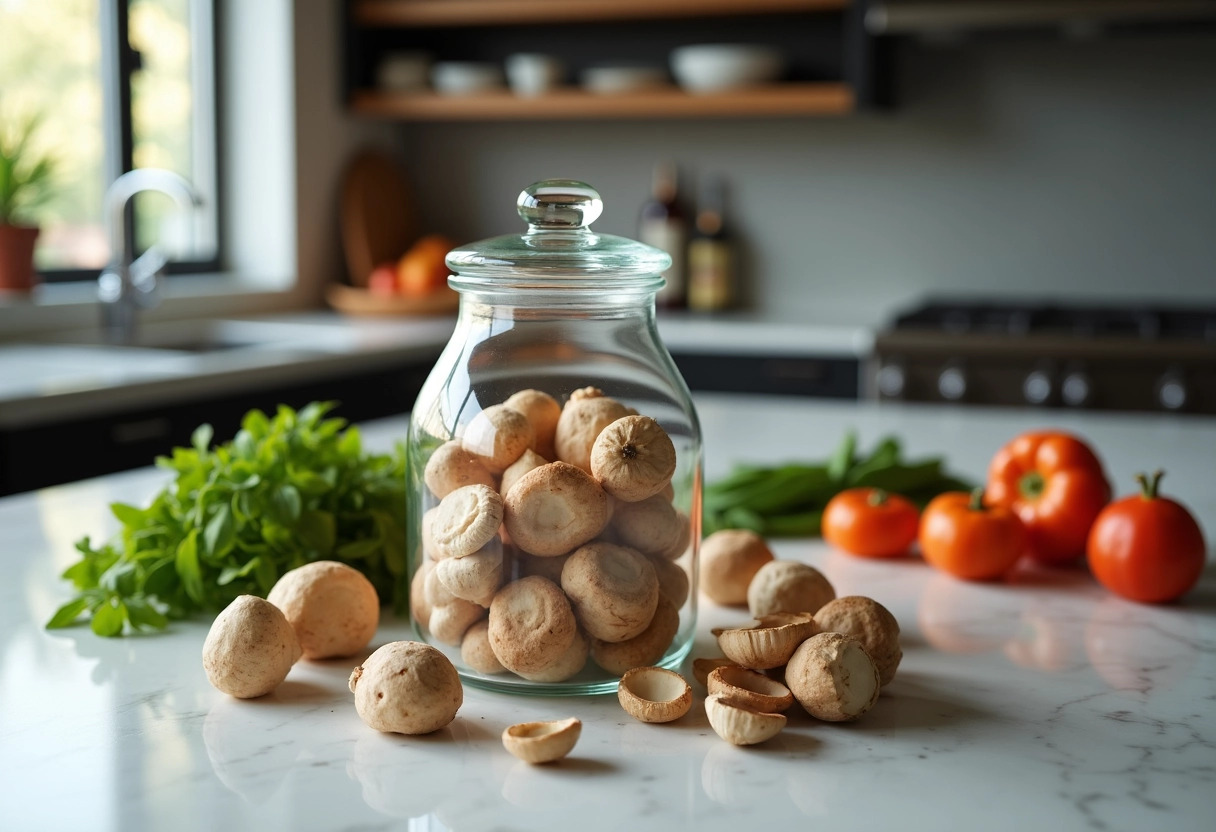 champignons déshydratés